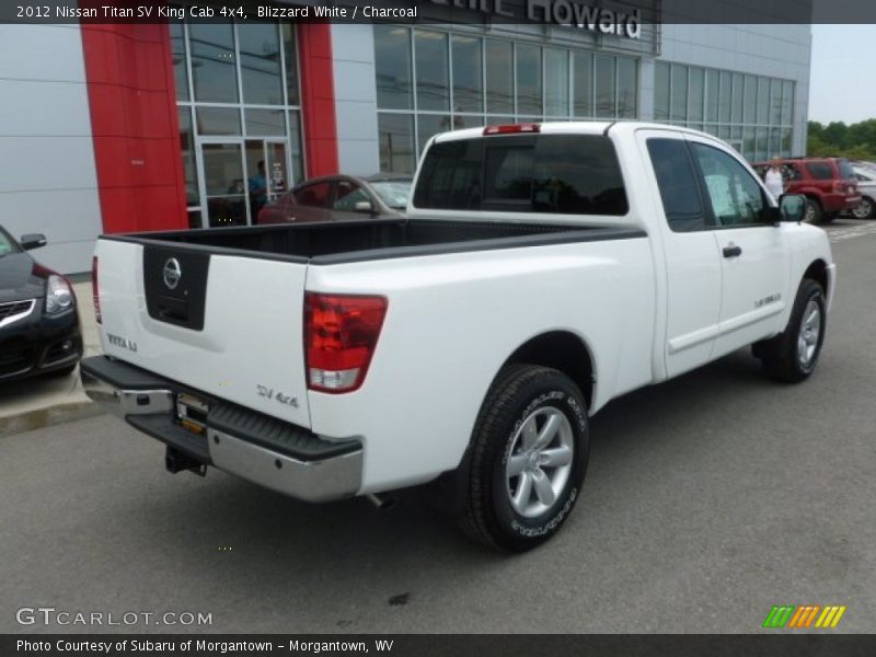 Blizzard White / Charcoal 2012 Nissan Titan SV King Cab 4x4
