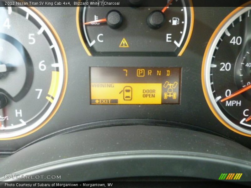 Blizzard White / Charcoal 2012 Nissan Titan SV King Cab 4x4
