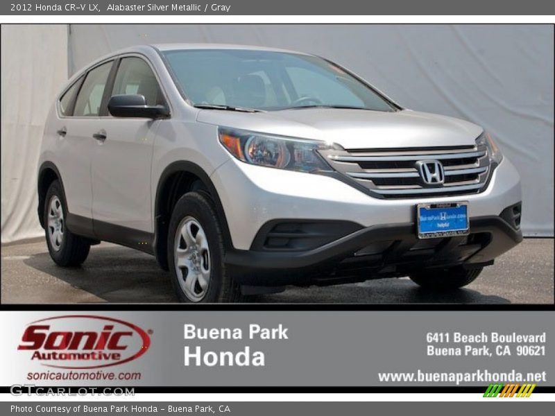 Alabaster Silver Metallic / Gray 2012 Honda CR-V LX