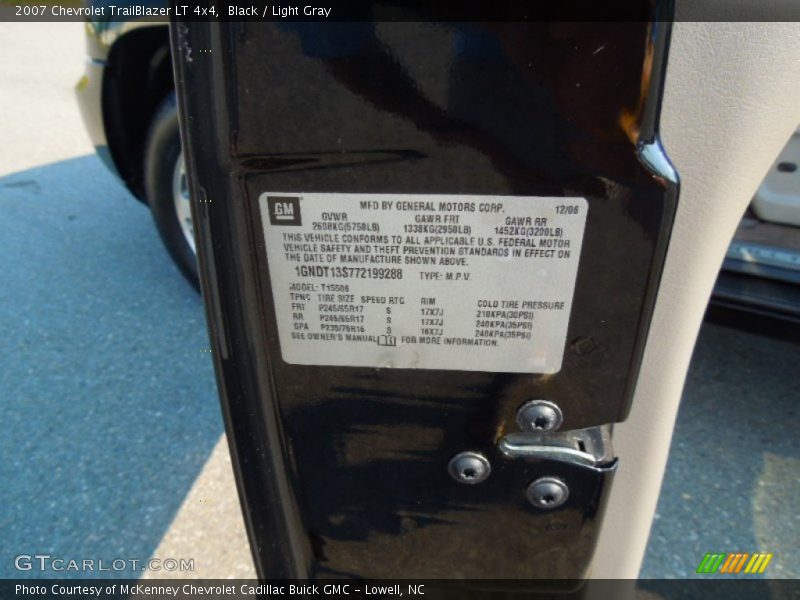 Black / Light Gray 2007 Chevrolet TrailBlazer LT 4x4