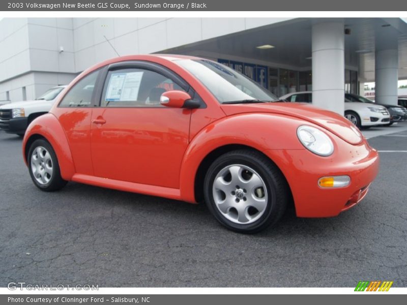 Sundown Orange / Black 2003 Volkswagen New Beetle GLS Coupe