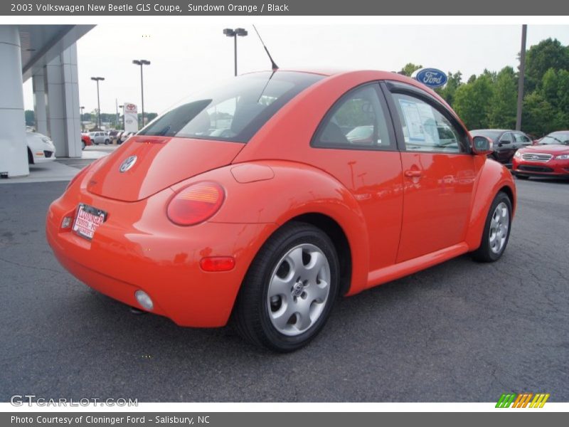 Sundown Orange / Black 2003 Volkswagen New Beetle GLS Coupe