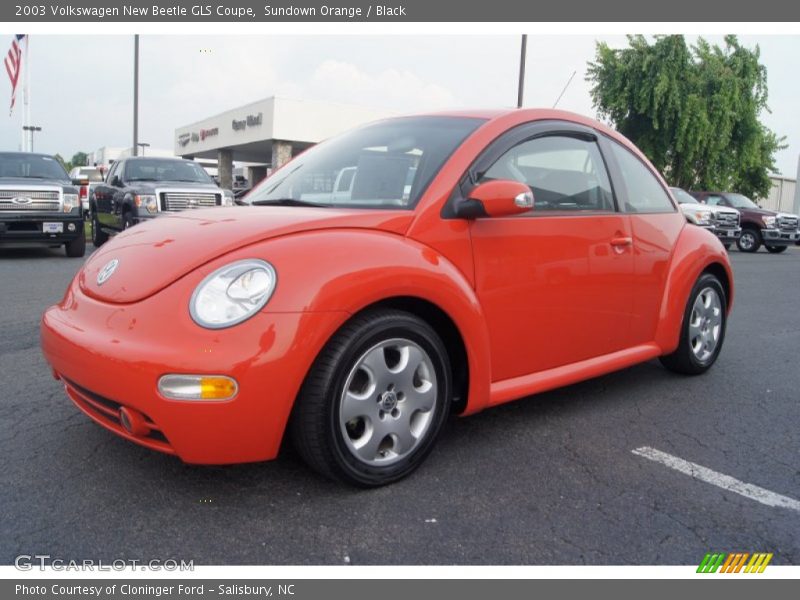 Sundown Orange / Black 2003 Volkswagen New Beetle GLS Coupe