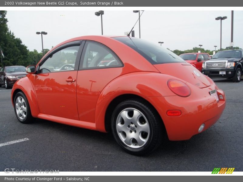 Sundown Orange / Black 2003 Volkswagen New Beetle GLS Coupe