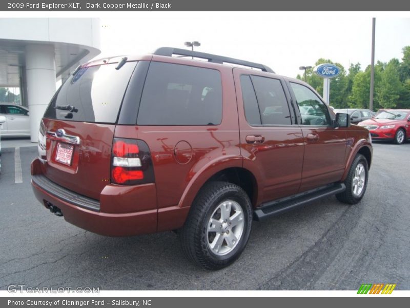 Dark Copper Metallic / Black 2009 Ford Explorer XLT