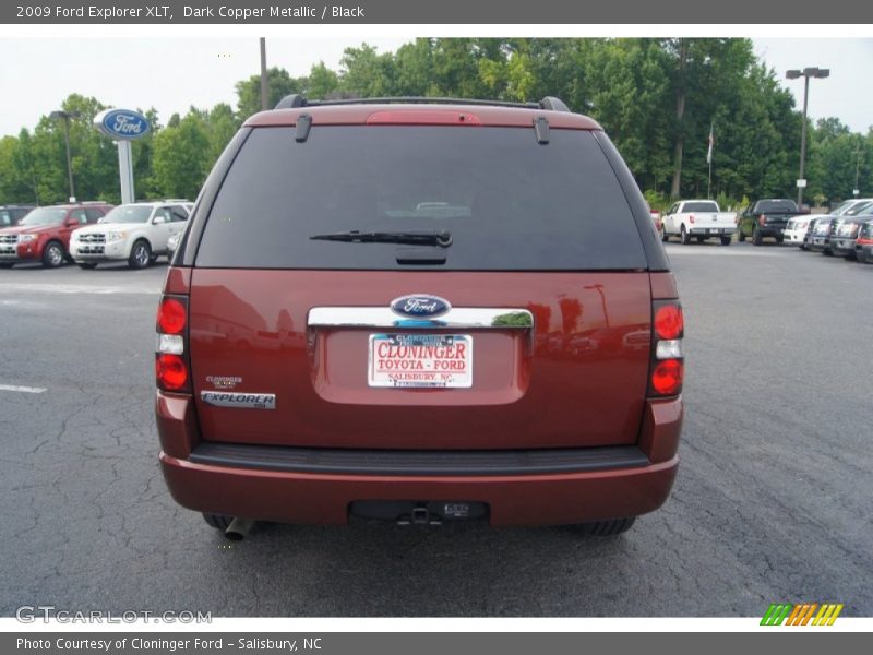 Dark Copper Metallic / Black 2009 Ford Explorer XLT