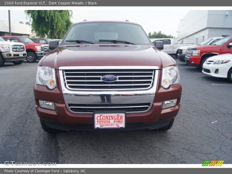 Dark Copper Metallic / Black 2009 Ford Explorer XLT