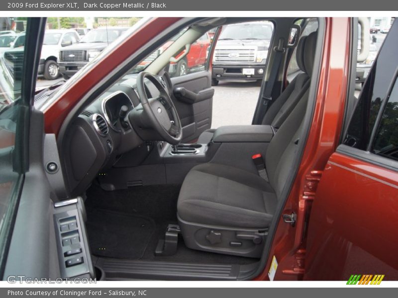 Dark Copper Metallic / Black 2009 Ford Explorer XLT