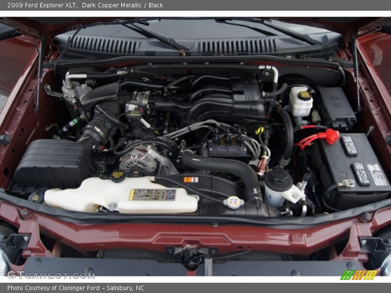 Dark Copper Metallic / Black 2009 Ford Explorer XLT