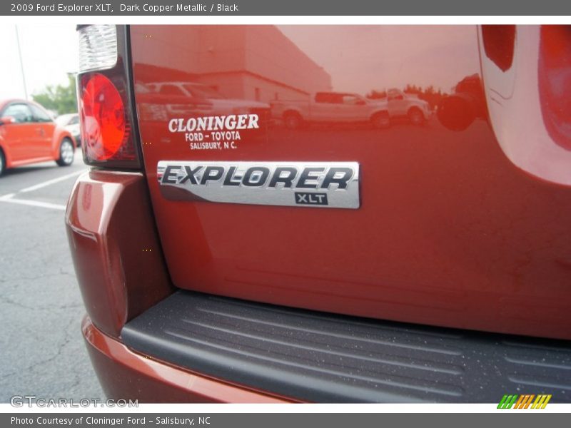 Dark Copper Metallic / Black 2009 Ford Explorer XLT