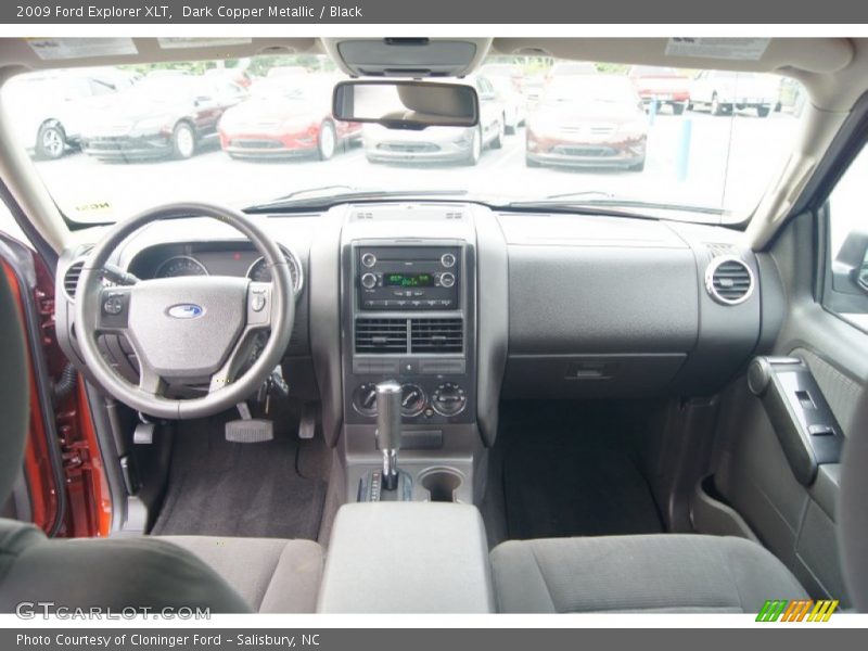 Dark Copper Metallic / Black 2009 Ford Explorer XLT