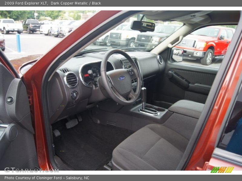 Dark Copper Metallic / Black 2009 Ford Explorer XLT