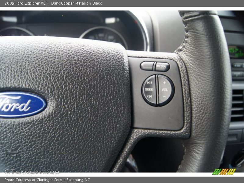 Dark Copper Metallic / Black 2009 Ford Explorer XLT