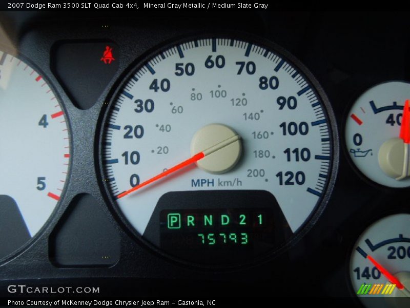 Mineral Gray Metallic / Medium Slate Gray 2007 Dodge Ram 3500 SLT Quad Cab 4x4