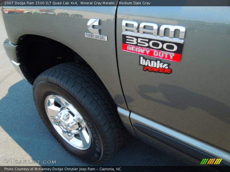 Mineral Gray Metallic / Medium Slate Gray 2007 Dodge Ram 3500 SLT Quad Cab 4x4