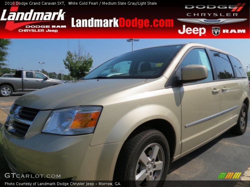 White Gold Pearl / Medium Slate Gray/Light Shale 2010 Dodge Grand Caravan SXT