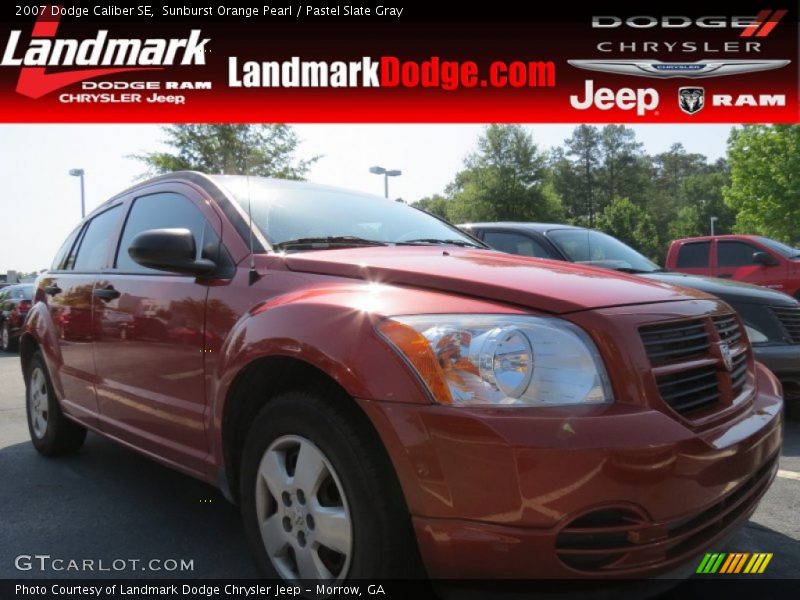 Sunburst Orange Pearl / Pastel Slate Gray 2007 Dodge Caliber SE