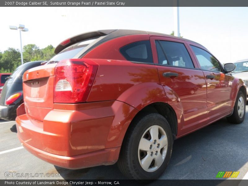 Sunburst Orange Pearl / Pastel Slate Gray 2007 Dodge Caliber SE