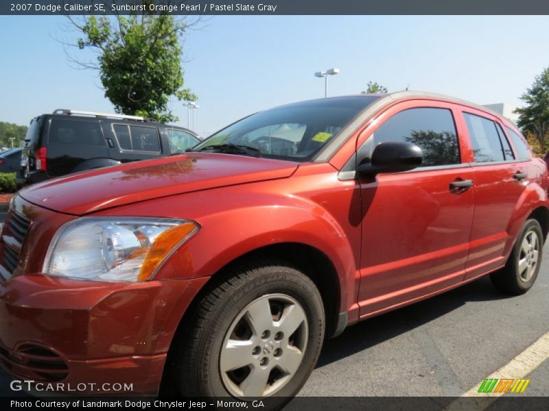 Sunburst Orange Pearl / Pastel Slate Gray 2007 Dodge Caliber SE