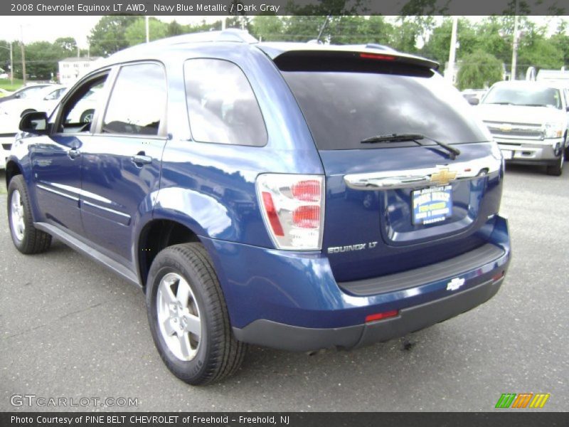 Navy Blue Metallic / Dark Gray 2008 Chevrolet Equinox LT AWD