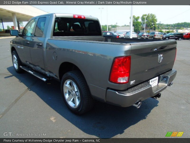 Mineral Gray Metallic / Dark Slate Gray/Medium Graystone 2012 Dodge Ram 1500 Express Quad Cab