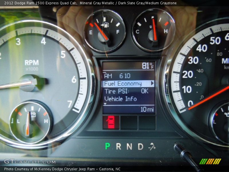 Mineral Gray Metallic / Dark Slate Gray/Medium Graystone 2012 Dodge Ram 1500 Express Quad Cab