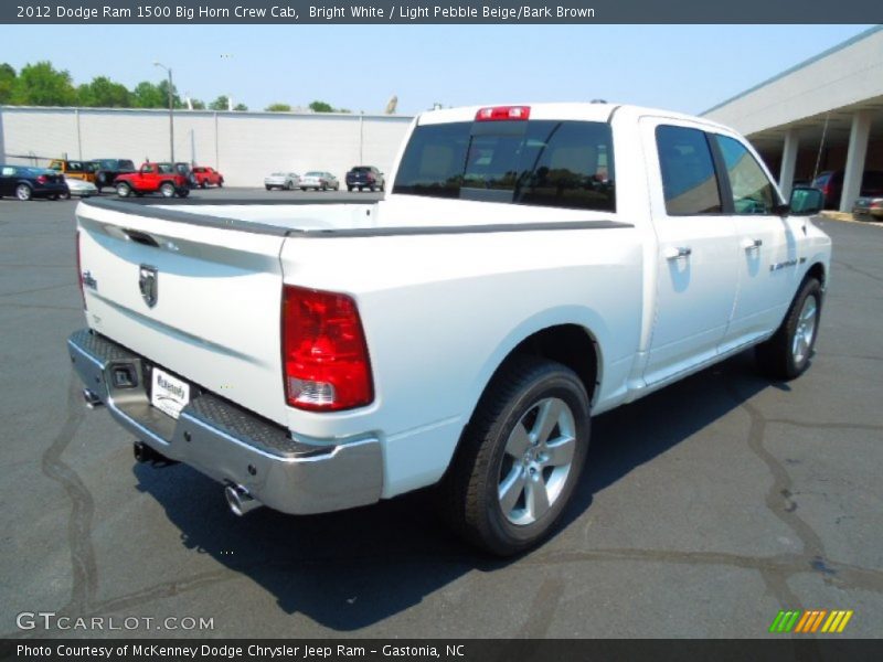 Bright White / Light Pebble Beige/Bark Brown 2012 Dodge Ram 1500 Big Horn Crew Cab