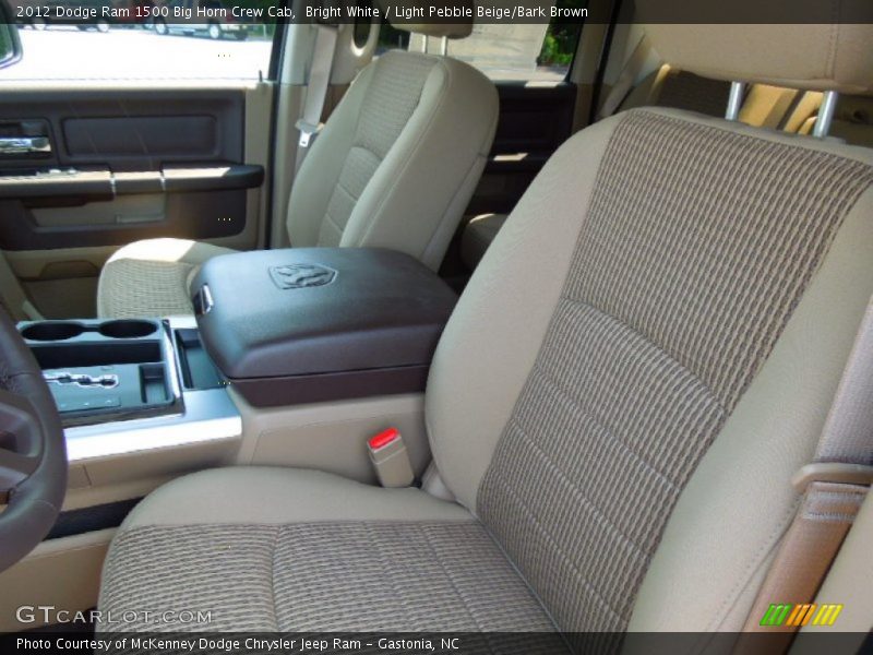 Bright White / Light Pebble Beige/Bark Brown 2012 Dodge Ram 1500 Big Horn Crew Cab