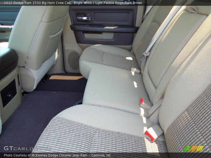 Bright White / Light Pebble Beige/Bark Brown 2012 Dodge Ram 1500 Big Horn Crew Cab