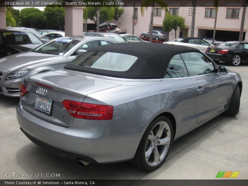 Quartz Grey Metallic / Light Grey 2011 Audi A5 2.0T Convertible