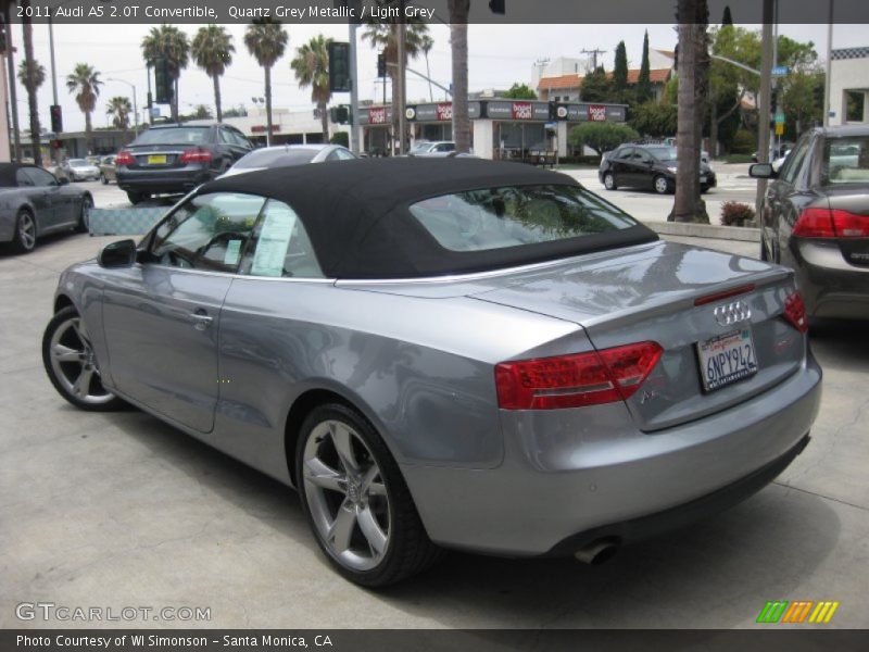 Quartz Grey Metallic / Light Grey 2011 Audi A5 2.0T Convertible