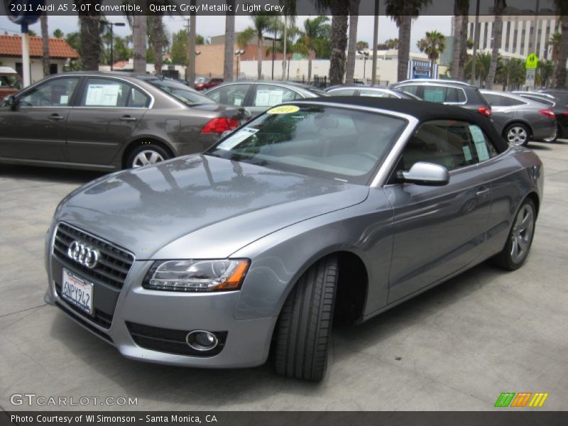 Quartz Grey Metallic / Light Grey 2011 Audi A5 2.0T Convertible