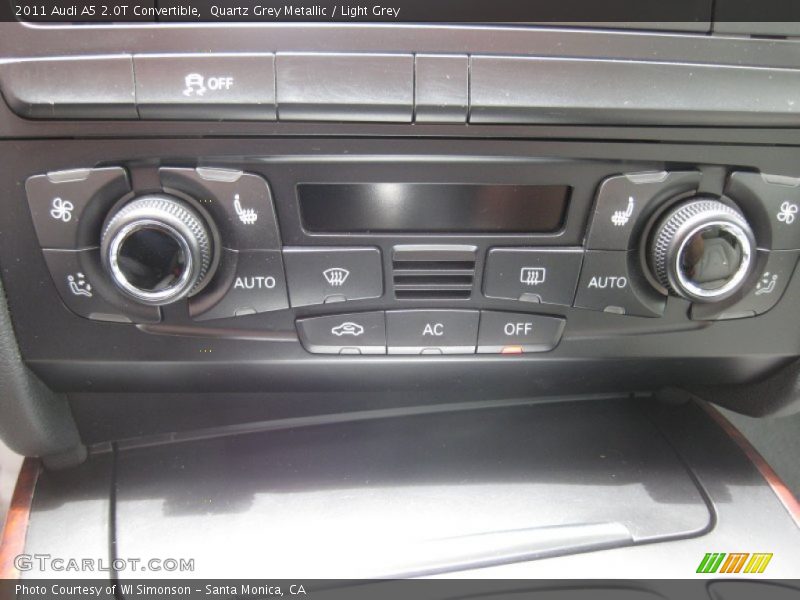 Quartz Grey Metallic / Light Grey 2011 Audi A5 2.0T Convertible