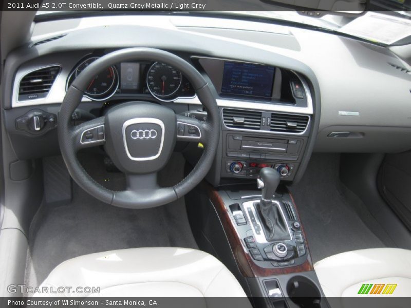 Quartz Grey Metallic / Light Grey 2011 Audi A5 2.0T Convertible