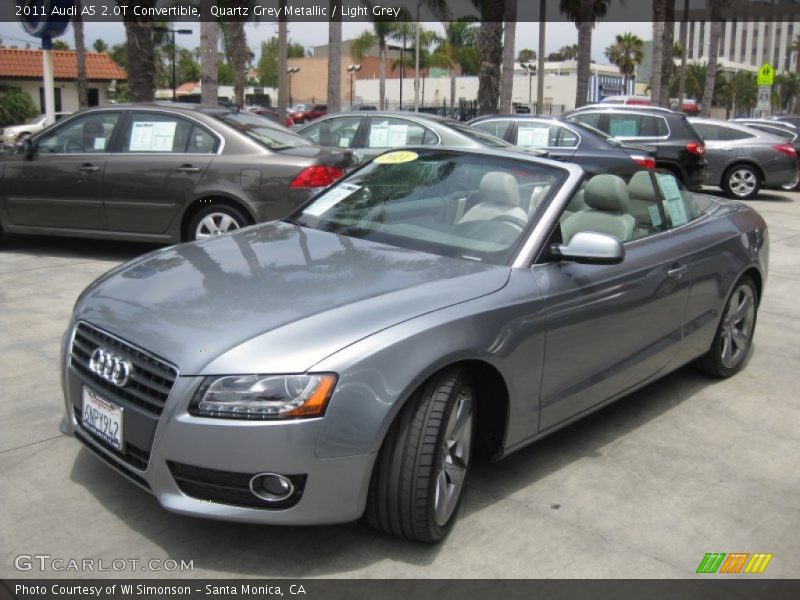 Quartz Grey Metallic / Light Grey 2011 Audi A5 2.0T Convertible