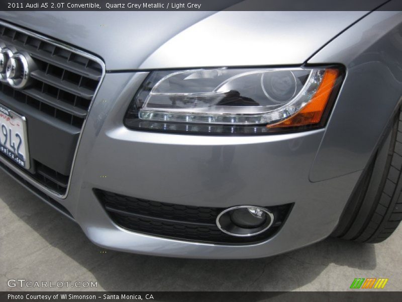Quartz Grey Metallic / Light Grey 2011 Audi A5 2.0T Convertible