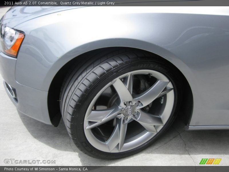 Quartz Grey Metallic / Light Grey 2011 Audi A5 2.0T Convertible