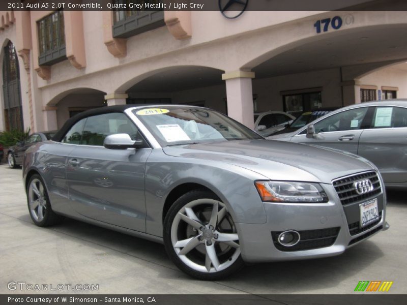 Quartz Grey Metallic / Light Grey 2011 Audi A5 2.0T Convertible