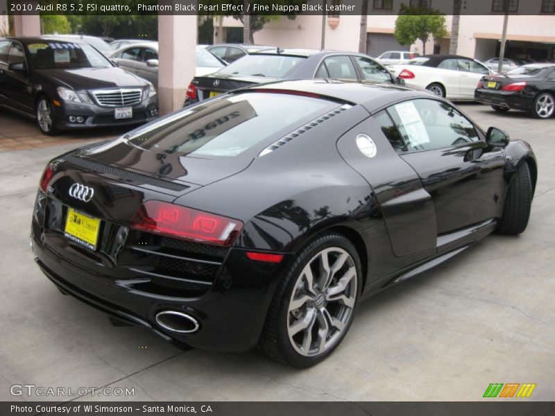 Phantom Black Pearl Effect / Fine Nappa Black Leather 2010 Audi R8 5.2 FSI quattro
