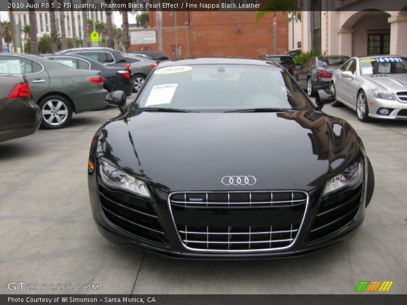 Phantom Black Pearl Effect / Fine Nappa Black Leather 2010 Audi R8 5.2 FSI quattro