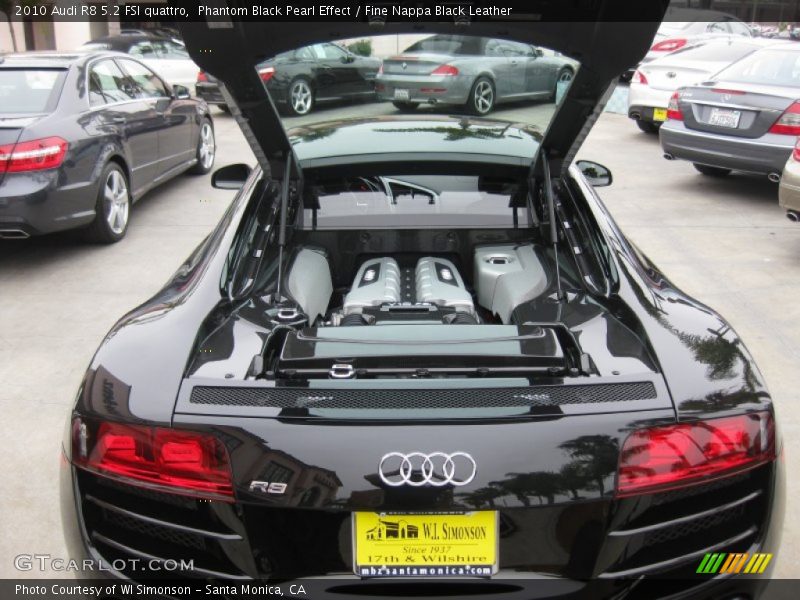 Phantom Black Pearl Effect / Fine Nappa Black Leather 2010 Audi R8 5.2 FSI quattro