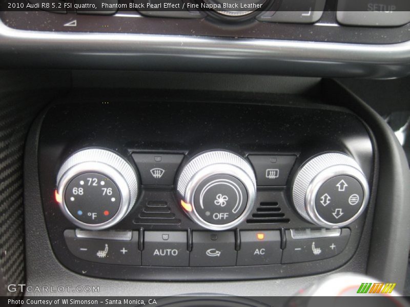 Controls of 2010 R8 5.2 FSI quattro