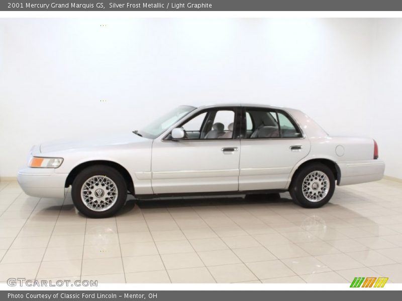 Silver Frost Metallic / Light Graphite 2001 Mercury Grand Marquis GS