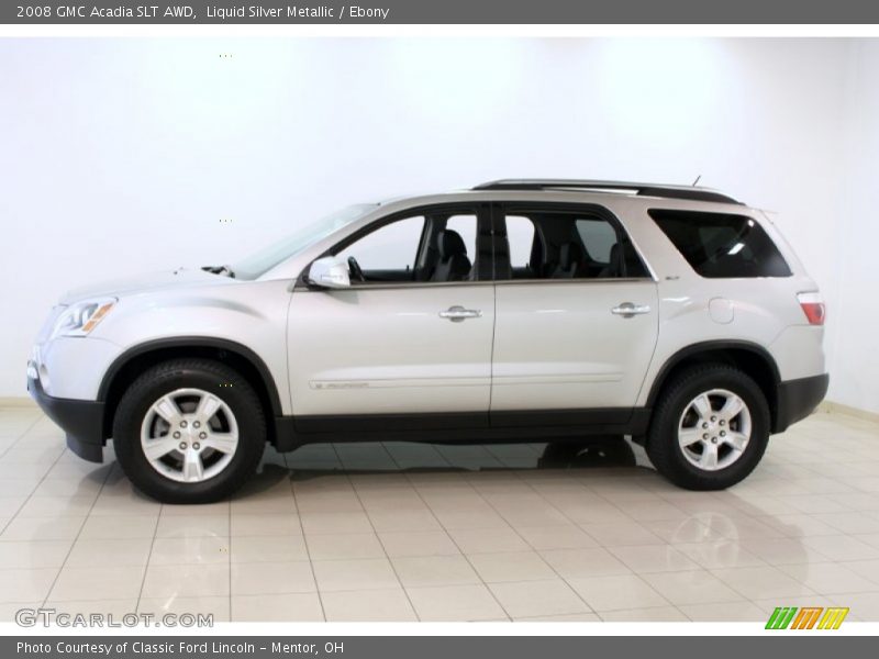 Liquid Silver Metallic / Ebony 2008 GMC Acadia SLT AWD