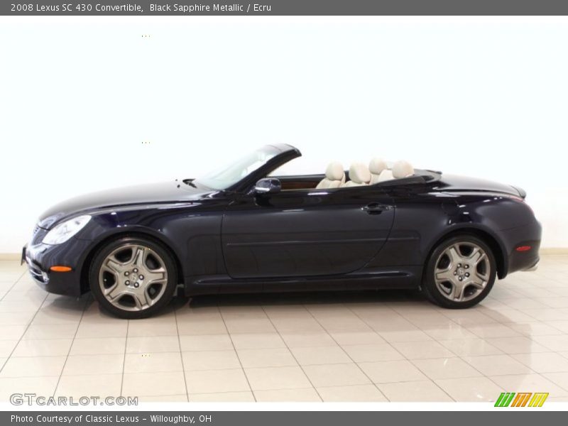 Black Sapphire Metallic / Ecru 2008 Lexus SC 430 Convertible