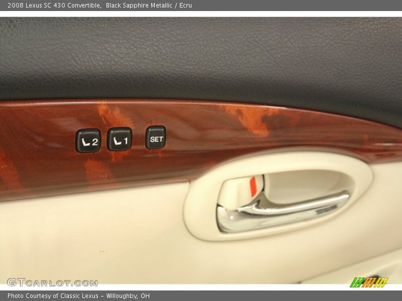 Black Sapphire Metallic / Ecru 2008 Lexus SC 430 Convertible