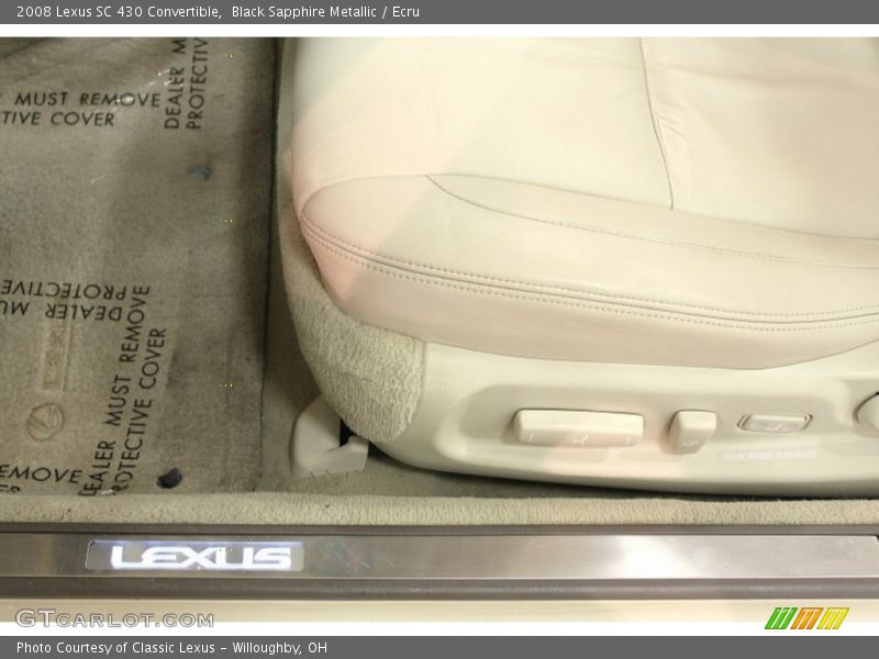Black Sapphire Metallic / Ecru 2008 Lexus SC 430 Convertible