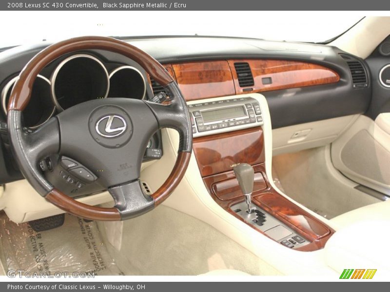 Black Sapphire Metallic / Ecru 2008 Lexus SC 430 Convertible