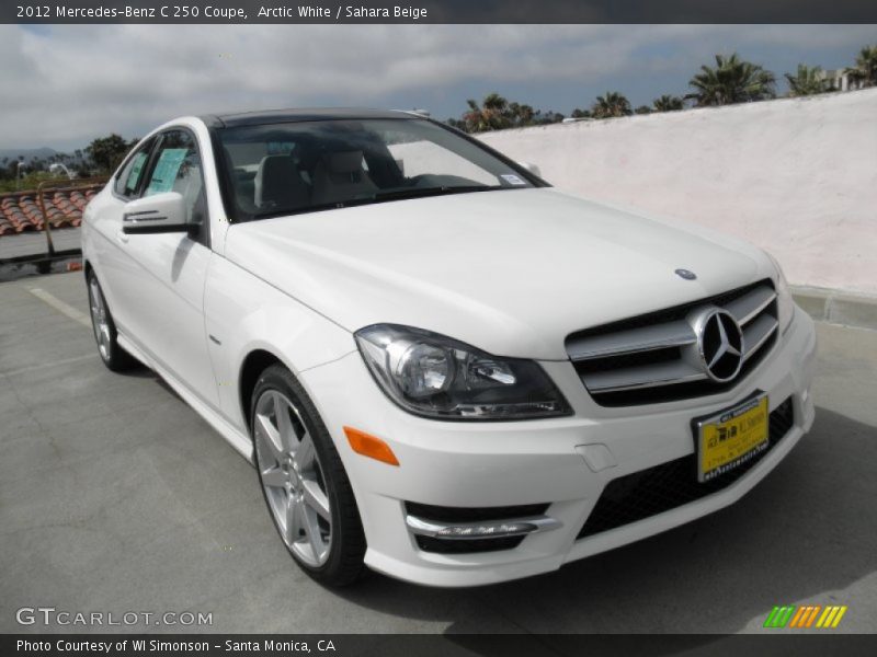 Arctic White / Sahara Beige 2012 Mercedes-Benz C 250 Coupe