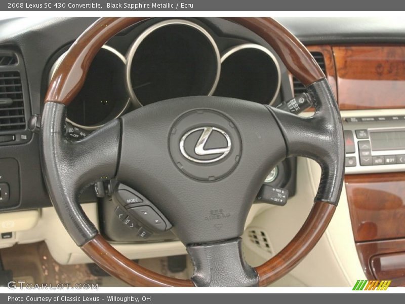 Black Sapphire Metallic / Ecru 2008 Lexus SC 430 Convertible